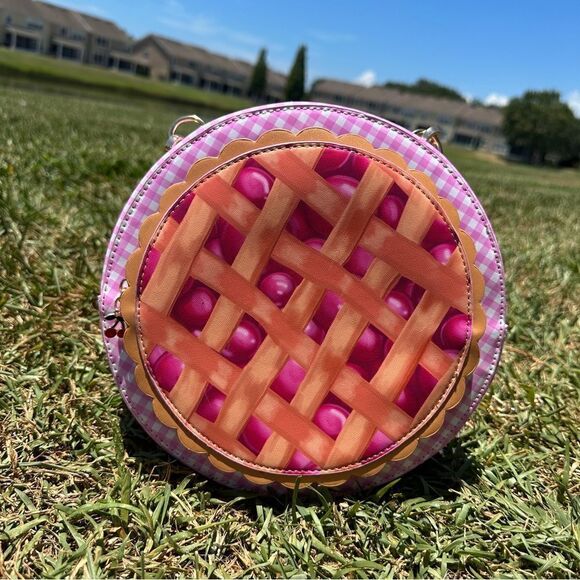 NWT Sugar Thrillz tasty cherry pie pink gingham kitschy kawaii backpack main image 5